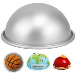 6 Inch Dome Cake Pan, DIY 3D Half Football Soccer Shaped Hemisphere Cake Mold, Aluminum Alloy Cake Molds Nonstick Baking Tools
