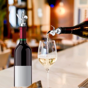 Weighted Stainless Steel Liquor Bottle Pourers: Auto Flip Spouts for Precise Pouring, Leak-Proof and Dishwasher-Safe (4pcs - Black)