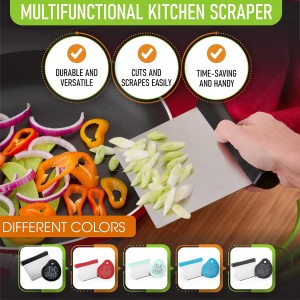 Spring Chef Premium Ice Cream Scoop & Stainless Steel Bench Scraper With Bonus Bowl Scraper - 2 Product Bundle - Black