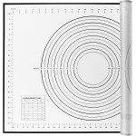 Yansumi silicone pastry non stick baking mat with measurement fondant mat with three sizes for silicone baking mat, counter mat, dough rolling mat,fondant/pie crust mat (Black, 28