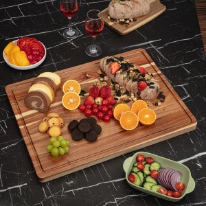 24 x 18 In Acacia Cutting Boardfor Kitchen, XXL Extra Large Charcuterie Cheese Platter Serving Tray, Food Prep and Serving Boards, Chopping Boards for Meal Vegetables and Cheese