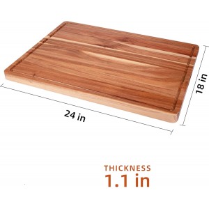 24 x 18 In Acacia Cutting Boardfor Kitchen, XXL Extra Large Charcuterie Cheese Platter Serving Tray, Food Prep and Serving Boards, Chopping Boards for Meal Vegetables and Cheese