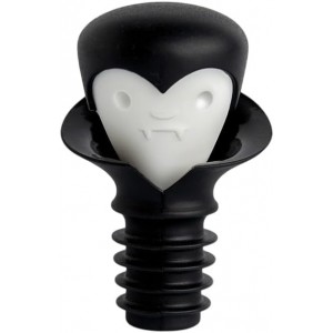 OTOTO Wine Stoppers & Pourer - Halloween Gifts for Wine Lovers, Spooky Wine Bottle Stopper, Wine Goth Accessories, Fun Kitchen Gadgets (Count Corkula)