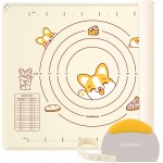 Ourokhome Silicone Baking Mat Sheet and Pastry Dough Cutter, 0.5 Inch Thick 20'' X 16