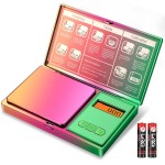 Digital Pocket Scale 300g/0.01g(10.58 oz x 0.001 oz),Rainbow Mini Scale for Food Ounces and Grams,Iridescent Plating Small Jewelry Gram Scale, Tare for Jewelry, Medicine, Coffee,Herbs,Coins