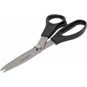 Fiskars Everyday Take-Apart Shears, Multipurpose Scissors, Hardened Stainless Steel Blades & Serrated Edge with Power Notch, 7”, Gray