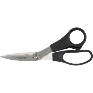 Fiskars Everyday Take-Apart Shears, Multipurpose Scissors, Hardened Stainless Steel Blades & Serrated Edge with Power Notch, 7”, Gray
