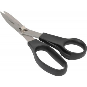 Fiskars Everyday Take-Apart Shears, Multipurpose Scissors, Hardened Stainless Steel Blades & Serrated Edge with Power Notch, 7”, Gray
