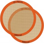 Silicone Baking Mats Set of 2 Round Non-Stick Reusable Air Fryer Linner - Best German Silicone - 12 inch
