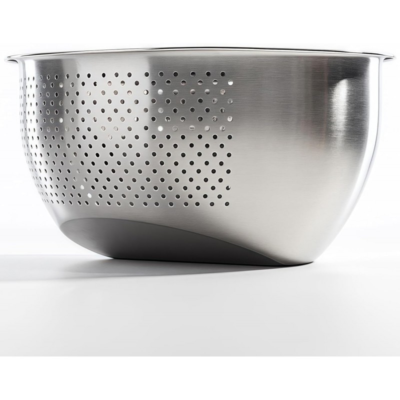 Rice Washer Strainer Bowl, Stainless Steel Quinoa Washing Bowl With Side Drainers Colander for Cleaning Rinsing Fruits, Vegetables, and Beans - Versatile Kitchen Tool