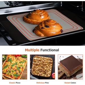 Silicone Baking Mat, Set of 2 Square Non-Stick Cuttable Baking Mats 8/9/10 inches - Best German Silicone