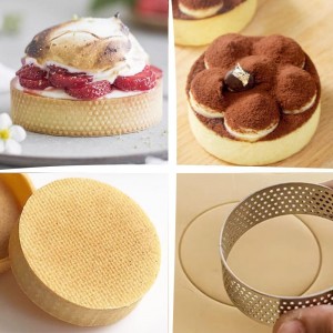 12Pack Tart Rings 3.15 Inch Perforated Tart Ring Stainless Steel, Round Mousse Cake Ring Metal Pastry Mold for Baking Cooking Pastries, small fruit tartet crust 8cm