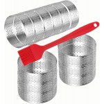 12Pack Tart Rings 3.15 Inch Perforated Tart Ring Stainless Steel, Round Mousse Cake Ring Metal Pastry Mold for Baking Cooking Pastries, small fruit tartet crust 8cm