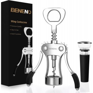 Beneno Wine Opener with Silicone Leak Pr...