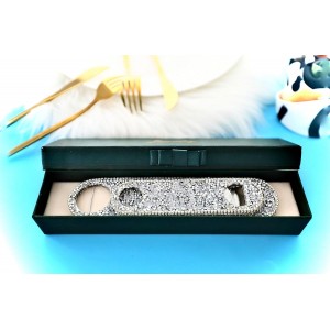 Beer Bottle Opener Diamond Bling Crystal Opener for Beer, Can, Soda Personalized Bartender Bottle Opener for Bar, Party, Travel,Church Package-2Pcs