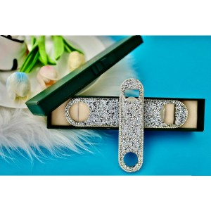 Beer Bottle Opener Diamond Bling Crystal Opener for Beer, Can, Soda Personalized Bartender Bottle Opener for Bar, Party, Travel,Church Package-2Pcs