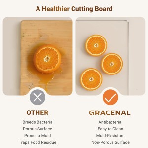 Acrylic Cutting Board with Counter Lip, 17.5x13.5 Inch Clear Cutting Boards for Kitchen Counter, Large Cutting Board Non Slip for Countertop Protector, Apartment Essentials Kitchen Decor Gifts