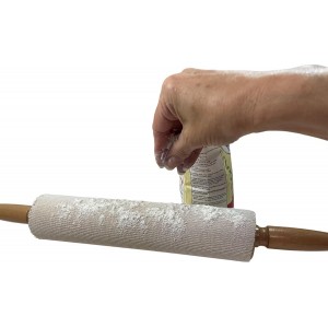 Regency Wraps Rolling Pin Cover for Non-Stick Dough Rolling, 100% Cotton Absorbs Excess Flour So Pastries Come out Light and Flakey, 15