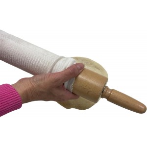 Regency Wraps Rolling Pin Cover for Non-Stick Dough Rolling, 100% Cotton Absorbs Excess Flour So Pastries Come out Light and Flakey, 15