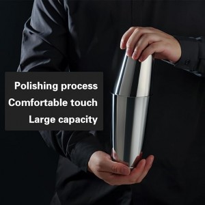 WOTOR Boston Cocktail Shaker Set, 18 oz & 28 oz Stainless Steel Weighted Shaker Tins, Metal Martini Shaker Drink Mixer for Bartending, professional Bar Tools for Bartender （Sliver）