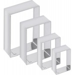 Rectangle cookie cutter ANCKNE Stainless Steel Rectangle Biscuit Molds Square Pastry Molds Fondant Cake Cookie Cutter Set 1 Inch Depth