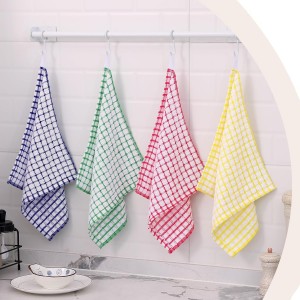 Kitinjoy Cotton 8 Pack Terry Kitchen Dish Cloths, 12 x 12 Inches Super Soft and Absorbent Dish Rags, Quick Drying Dish Towels for Washing Dishes, Mixed Color