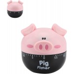 Cute Pig Kitchen Timer, 55 Minute Timer Mechanical Count Down Timer Clock for Cooking Baking Time Management, Pink, 6.5 * 7cm/2.6 * 2.8in