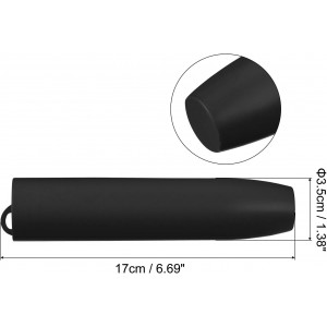 uxcell Silicone Garlic Peeler Tube, 2Pcs Garlic Roller Peeling Tube Garlic Cloves Skin Remover for Useful Kitchen Tools, Black