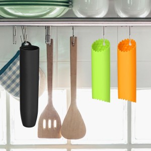 uxcell Silicone Garlic Peeler Tube, 2Pcs Garlic Roller Peeling Tube Garlic Cloves Skin Remover for Useful Kitchen Tools, Black