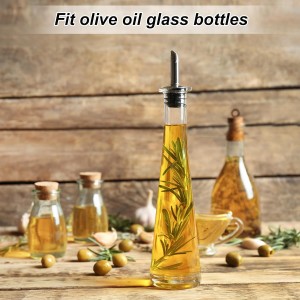 uxcell Stainless Steel Bottle Pourers, 2Pcs Olive Oil Spout Cork Design Wine Bottle Stoppers, Wine Pourers Liquor Pour Spouts for Pours Liquid, Wine, Vinegar, Most Liquor Bottles