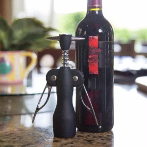 Wine Opener, Zinc Alloy Wing Corkscrew Wine Bottle Opener for Wine and Beer Bottles, for Wine Enthusiasts, Arthritic Hands, and Elderly Perfect Addition to Your Kitchen Supplies