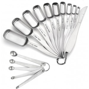18/8 Stainless Steel Measuring Spoons Se...