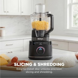 Ninja Kitchen System | All-in-One Food Processor & Blender | 8-Cup Bowl & (1) 24 oz. To-Go Cup BlendSense Tech | For Smoothies, Cookie Dough, Salsas, Cole Slaw & More | 1800 Peak Watt | Black | TB401