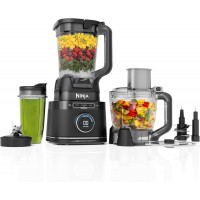 Ninja Kitchen System | All-in-One Food Processor & Blender | 8-Cup Bowl & (1) 24 oz. To-Go Cup BlendSense Tech | For Smoothies, Cookie Dough, Salsas, Cole Slaw & More | 1800 Peak Watt | Black | TB401