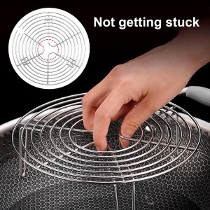 Round Steamer Rack and Cooling Rack,Stainless Steel Pot Trivet, Cooking Rack,Wire Steamer Kettle Rack Holder, Air Fryer Cooking Steamer Rack for Baking Canning Cooking Steaming, 9.5''X2.8''…