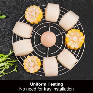 Round Steamer Rack and Cooling Rack,Stainless Steel Pot Trivet, Cooking Rack,Wire Steamer Kettle Rack Holder, Air Fryer Cooking Steamer Rack for Baking Canning Cooking Steaming, 9.5''X2.8''…