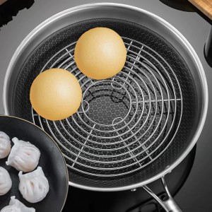 Round Steamer Rack and Cooling Rack,Stainless Steel Pot Trivet, Cooking Rack,Wire Steamer Kettle Rack Holder, Air Fryer Cooking Steamer Rack for Baking Canning Cooking Steaming, 9.5''X2.8''…