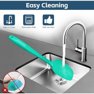 Barsone 5-Piece Silicone Spatula Set - Heat Resistant 446°F Food Grade BPA Free, Nonstick Cookware Safe Dishwasher Safe Kitchen Tools for Baking, Cooking, Stirring, Multicolor.