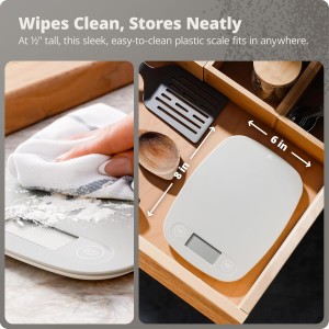 Greater Goods Food Scale - Digital Kitchen Scale, 1g Precision, Easy-Tare & Quick Conversion, Slim Compact Design, Durable & Portable | Ideal for Cooking, Baking & Meal Prep