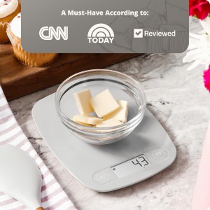 Greater Goods Food Scale - Digital Kitchen Scale, 1g Precision, Easy-Tare & Quick Conversion, Slim Compact Design, Durable & Portable | Ideal for Cooking, Baking & Meal Prep