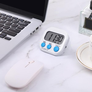 Weewooday 12 Pcs Digital Kitchen Magnetic Timer Bulk Classroom Count up Countdown Timer Large Digits Egg Loud Alarm Cute Desk Stopwatch for Teacher Kids Cooking Office(White,Stylish Style)
