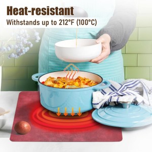 UnivoColors Placemats,Heat Resistant Placemats Set of 4 Washable 12 x 17 Inch,Waterproof Table Mats,Wipeable Pu Place Mats for Kitchen,Dining Room.Reddish Brown