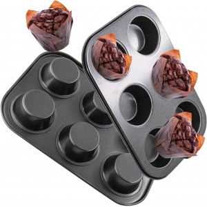 2 Packs Round Muffin Baking Pan, Premium...