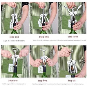 Bottle Openers for Bartenders Bottle Openers Opener Corkscrews Corkscrew Multifunction Commercial Wine Opener Set Stainless Steel Red Wine Beer Bottle Opener Wing Corkscrew