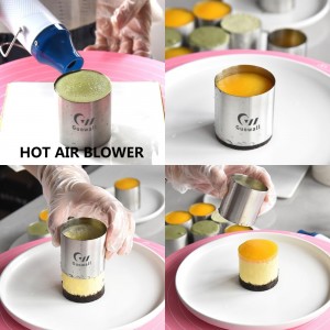 Guowall Cake Ring Mold 8 pcs Mini Mousse Mould Seamless Stainless Steel Cake Cutter Small Size Round Food Pastry Shaping for Baking - 2 inch