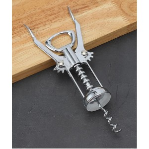 Wine Opener, Zinc Alloy Wine Bottle Opener(2 PCS), Wing Corkscrew Heavy Duty, Manual Multifunctional Cork Screw for Waiter