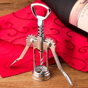 Wine Opener, Zinc Alloy Wine Bottle Opener(2 PCS), Wing Corkscrew Heavy Duty, Manual Multifunctional Cork Screw for Waiter
