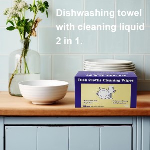 Multi-Surface Dish Cleaning Cloths | Soap Pre-load | Concentrated Plant-Based Cleaning Material | Residue Free, Light Rice Scent | 100 Big Sheets | Perfect for Camping Dormitory Apartment Company