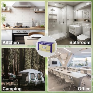 Multi-Surface Dish Cleaning Cloths | Soap Pre-load | Concentrated Plant-Based Cleaning Material | Residue Free, Light Rice Scent | 100 Big Sheets | Perfect for Camping Dormitory Apartment Company