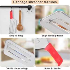 Cabbage Shredder for Coleslaw Sauerkraut cabbage slicer Cutter Chopper kitchen Knife Cabbage Peeler Lettuce Shredder lettuce Knife Cabbages Graters for Kitchen Fruit Vegetable Slicer Mandoline Slicers